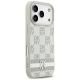 4. Etui DKNY Checkered with Printed Stripes na iPhone 17 Pro - beżowe