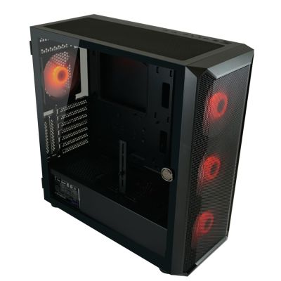 6. LC-Power Gaming 804B - Midi Tower - obudowa PC - ATX - micro ATX - Mini-ITX - Metal - Plastik - Szkło hartowane - 16 cm