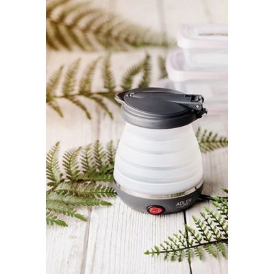 10. Czajnik elektryczny Adler AD 1279 (750W 0.6l; kolor biały)