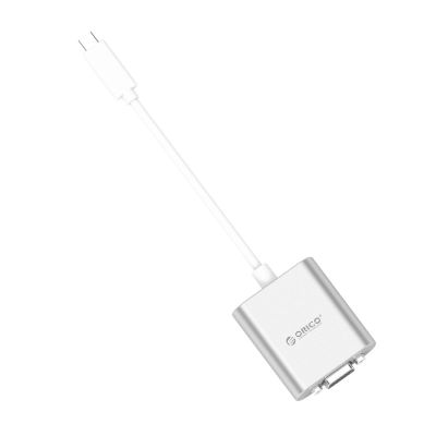 3. Adapter Orico PTAV USB-C - VGA i mini jack 3.5 mm Full HD 0.15 m - srebrny