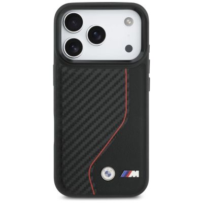 3. Etui BMW M Carbon Line & Logo MagSafe na iPhone 17 Pro - czerwone