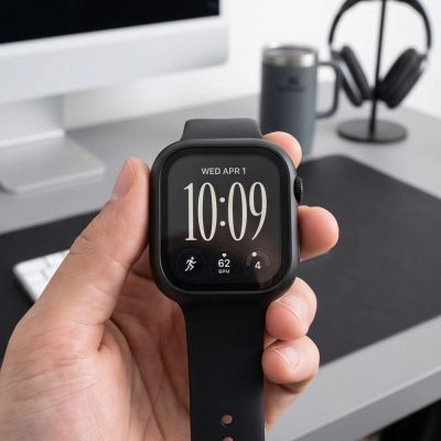 11. Etui Tech-Protect Defense Black & Clear 2-Pack na Apple Watch 42 mm