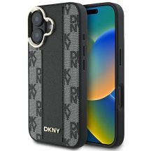 Etui DKNY Checkered Pattern Magsafe na iPhone 16 Plus - czarne