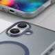 9. Etui Magnetic Abrasive na iPhone 17 kompatybilne z MagSafe - matowe niebieskie