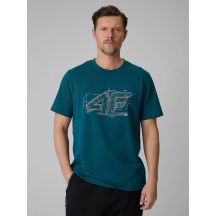 T-shirt regular z nadrukiem męski 4F 4FRSS26TTSHM3989-10S