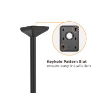 Uchwyt sufitowy do 2 wyświetlaczy LCD - Plastik, Aluminium, Stal, Srebrny - Rozmiar ekranu: 114.3-139.7 cm (45-55'')