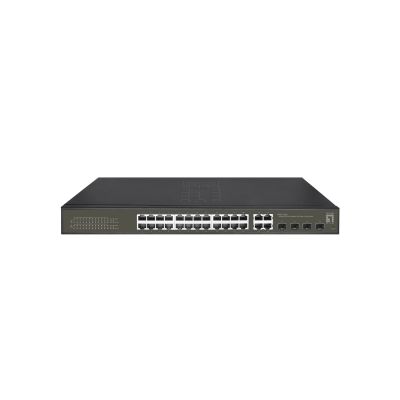 5. Przełącznik LevelOne Hilbt GB/SL PoE+ 28-portowy 19" 400W 1Gbps