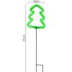 13. NEON CHOINKA ZIELONA 87 LED NA BATERIE 16x91CM LUCA