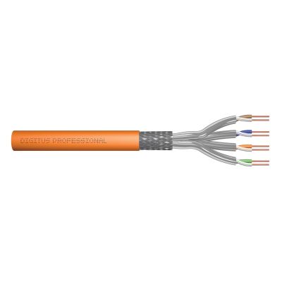 5. Kabel instalacyjny DIGITUS kat.7, S/FTP, B2ca, AWG 23/1, LSOH, 100m, pomarańczowy
