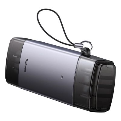 4. Czytnik kart Baseus Lite Series USB-A/USB-C 3.0 SD/TF - szary