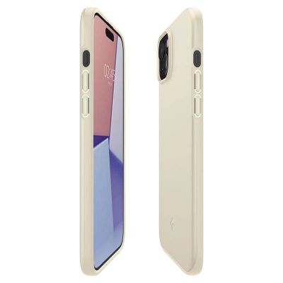 15. Etui Spigen Thin Fit na iPhone 15 Plus - beżowe