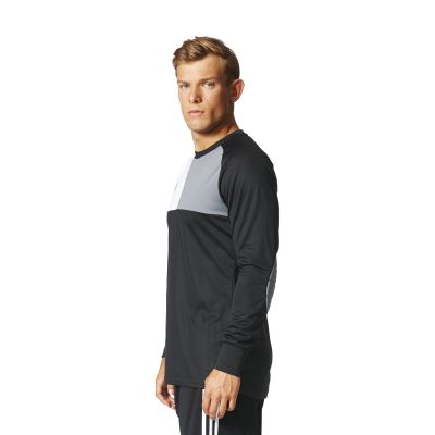 Koszulka bramkarska adidas Assita 17 M AZ5401 w kolorze czarnym, posiada ochraniacze w łokciach, ponadto została wyposażona w technologię climalite