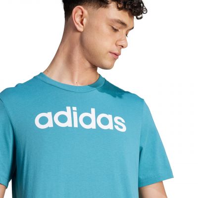 6. Koszulka adidas Essentials Single Jersey Linear Embroidered Logo Tee M IJ8655