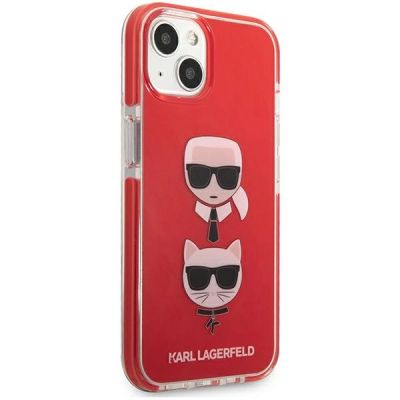 4. Etui Karl Lagerfeld Karl&Choupette Head na iPhone 13 mini - czerwone