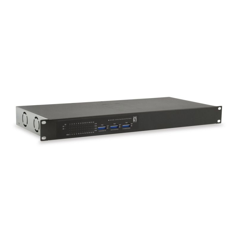 Przełącznik LevelOne FE PoE+ 26-portowy 19" 150W 1Gbps