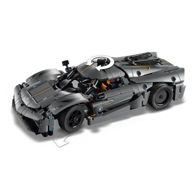 8. LEGO Technic 42173 Szary hipersamochód Koenigsegg Jesko Absolut