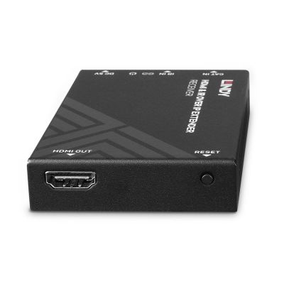4. Lindy HDMI i IR over IP Extender - Odbiornik, 1920 x 1080 pikseli, Amplituner AV, 150 m, Przewodowy, HDCP