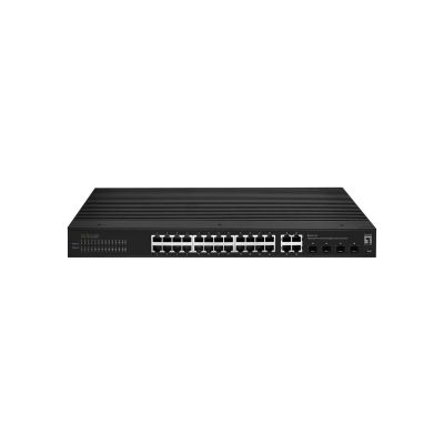 4. LevelOne IGS-2128 przełącznik sieciowy Zarządzany L2 Gigabit Ethernet (10/100/1000) Czarny