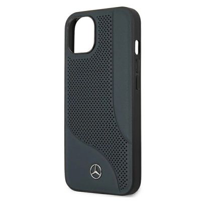 6. Etui Mercedes Leather Perforated Area na iPhone 13 mini - granatowe