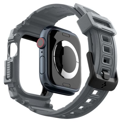 8. Etui Spigen Rugged Armor na Apple Watch 10 46 mm - szare