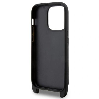 6. Etui Karl Lagerfeld Crossbody Saffiano Karl & Choupette na iPhone 14 Pro - czarne
