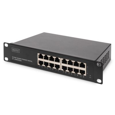 8. Digitus Przełącznik Gigabit Ethernet 10", 16-portowy, niezarządzalny
