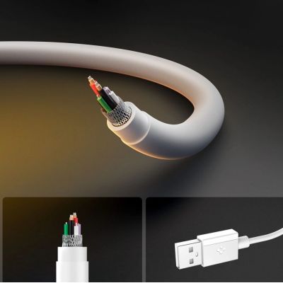 6. Kabel Spigen EB6010AC USB-A / USB-C 60W 100 cm - biały