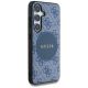 4. Etui Guess 4G Round Patch Classic Logo MagSafe do Samsung Galaxy S25 Plus niebieski