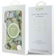 8. Etui Guess IML Metal Glitter Flowers Triangle MagSafe na iPhone 16e - zielone
