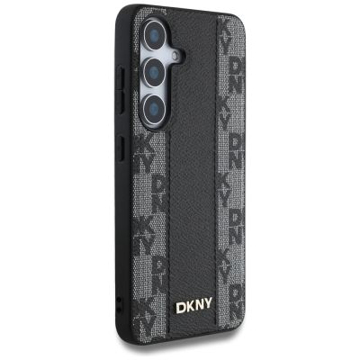 4. Etui DKNY Leather Checkered Pattern MagSafe do Samsung Galaxy S25 czarny