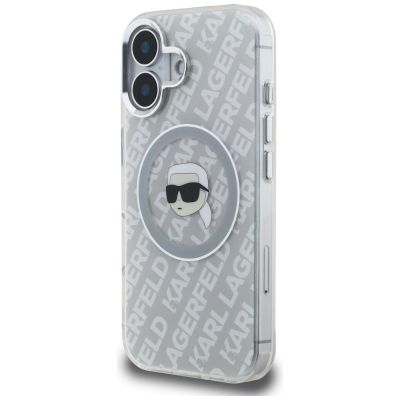 2. Etui Karl Lagerfeld IML Karl Head Logo MagSafe na iPhone 16 - szare