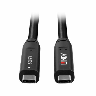 5. Lindy 43398 kabel USB USB 3.2 Gen 1 (3.1 Gen 1) 10 m USB C 5 Gbit/s 60 W Czarny