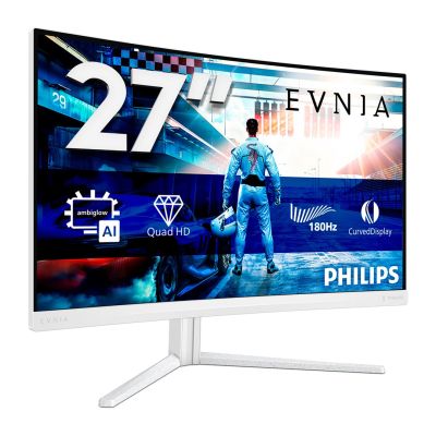 21. Philips Evnia 5000 27M2C5501/00 monitor komputerowy 68,6 cm (27") 2560 x 1440 px Quad HD LCD Biały