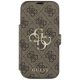 3. Etui Guess Book 4G Metal Logo na iPhone 17 Pro - brązowe