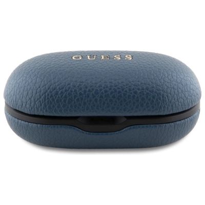 4. Słuchawki Bluetooth Guess Grained Classic Logo TWS + stacja dokująca - niebieske