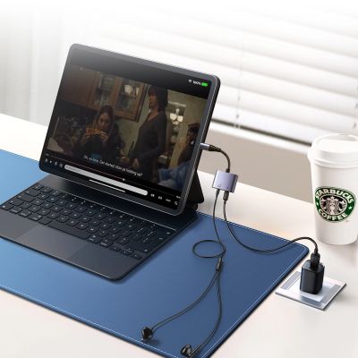 8. Adapter DAC 2w1 Joyroom SY-L01 Lightning do Lightning / mini jack 3.5 mm - czarny