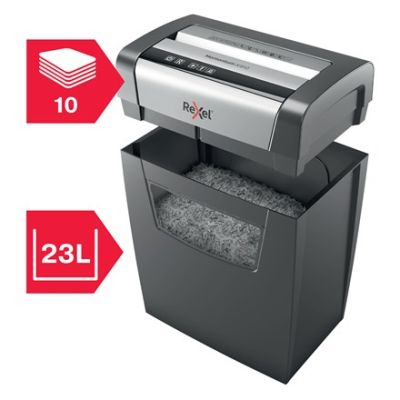 6. Rexel Niszczarka Momentum X410, 10 kartek, 23 l kosz