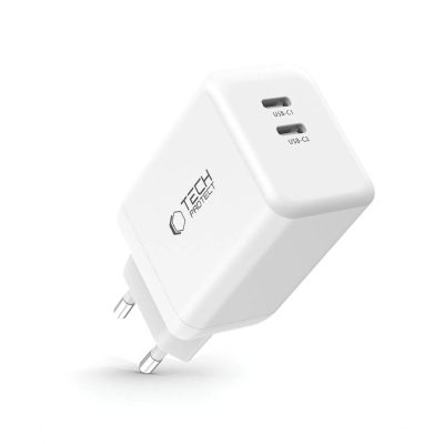 2. Ładowarka Tech-Protect NC45W-GAN 2-PORT PD45W - białe