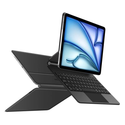 3. Etui Tech-Protect Smartcase Magnetic z klawiaturą na iPad Air 10.9” 2020 / 2022 / iPad Air 11” 2024 / 2025 - czarne