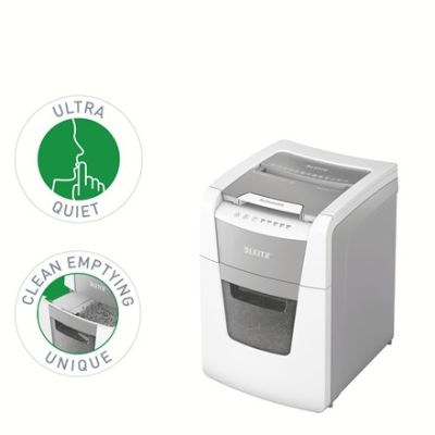 5. Leitz Niszczarka IQ AutoFeed 100, P4, 100 kartek, 34 l kosz
