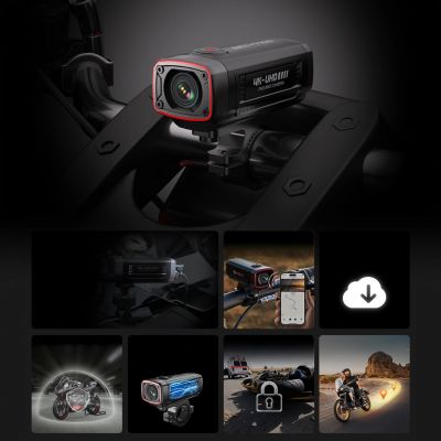 3. Kamera sportowa AKEEYO AKY-710S wideorejestrator 4K na kierownicę motocykl - czarna