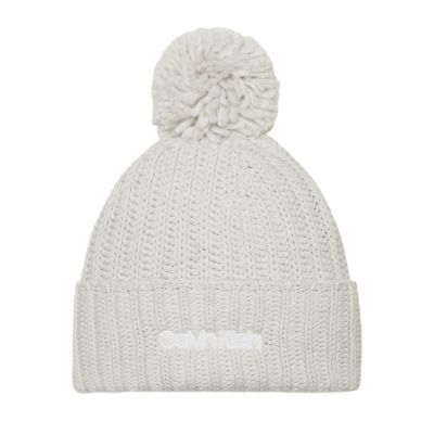 5. Czapka Calvin Klein Jeans Oversized Knit Beanie W/ Pompom K60K608535