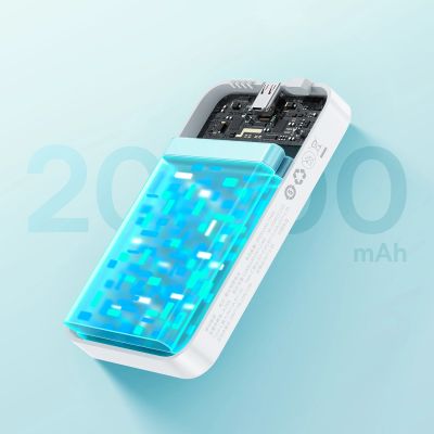 6. Powerbank magnetyczny Baseus EnerFill FM41 20000mAh 20W z kablem USB-C do USB-C 30cm - biały