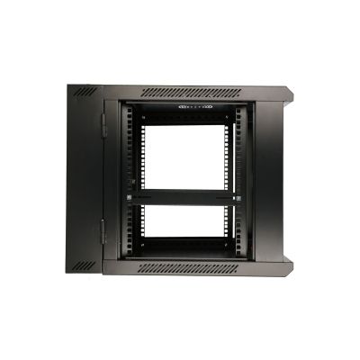 9. Extralink Szafa rack 6U 600x600 AZH Czarna montowana na ścianie, dwusekcyjna