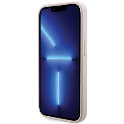 5. Etui Guess 4G Printed Stripes MagSafe na iPhone 15 Pro - różowe