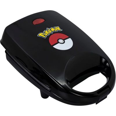 8. Uncanny Brands Pokémon Poké Ball toster Czarny, Czerwony, Biały