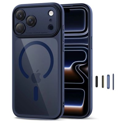 2. Etui Tech-Protect Magpeak Magsafe CC na iPhone 17 Pro Max - przezroczysto-granatowe