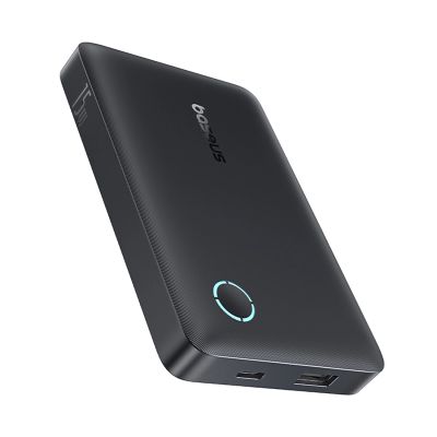 6. Powerbank Baseus EnerFill FP11 10000mAh 15W (z czarnym kablem Simple USB-C - USB-C 20V/3A 30cm) - czarny