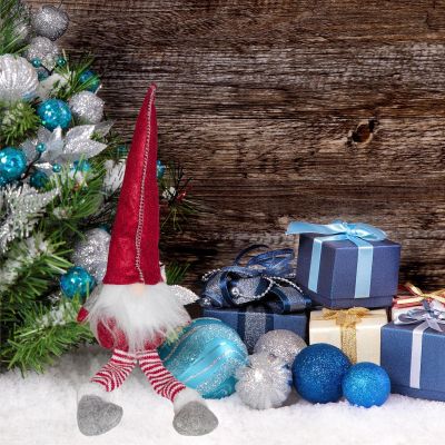 6. SKRZAT KRASNAL GNOM DEKORACYJNY 30+15CM CZERWONY