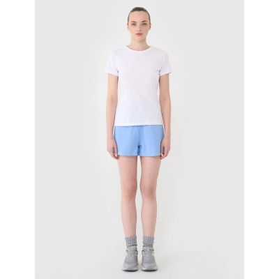 3. T-shirt slim gładki damski 4F 4FWMM00TTSHF2673-10S